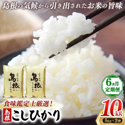ふるさと納税 安来市 【毎月定期便】食味鑑定士厳選　島根こしひかり 10kg(5kg×2袋)(安来市)全6回