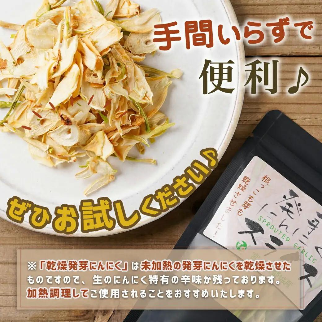 乾燥発芽にんにく【スライス】3袋セット※ポスト投函_LB-C902_(都城市) 発芽 にんにく 乾燥 ニンニクスライス