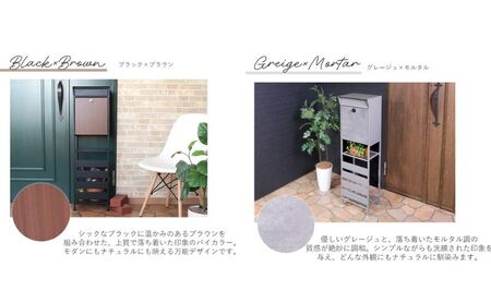 スタンドポスト shelt(シェルト) ダークグレー(窓付き)