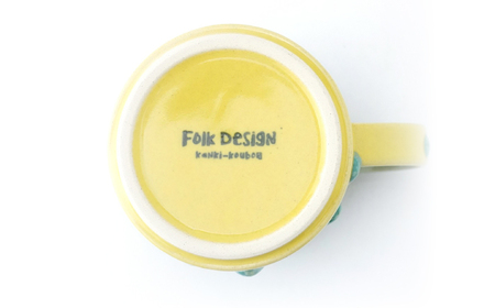 【波佐見焼】Folk Design トールマグ 黄地渕緑流し 1点【玉有】[IE61]