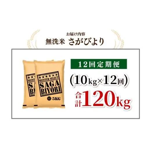 [令和7年産] ＜定期便12回＞  さがびより 無洗米 10kg×12回
