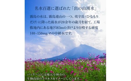細野の天然水 555ml×24本 2箱（ミネラルウォーター 天然水 水 中硬水 シリカ ミネラル 美容 健康 人気 宮崎県 小林市）
