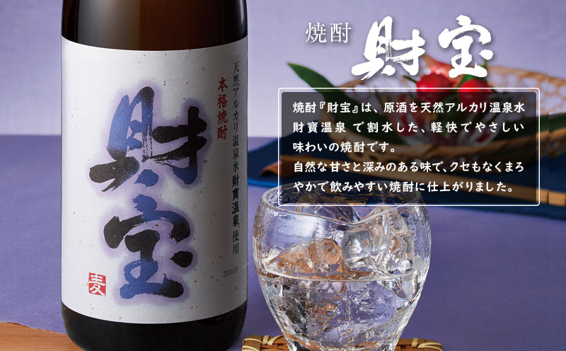 【麦焼酎】一升瓶 3種3本 温泉水 財宝 鹿児島 焼酎 お酒