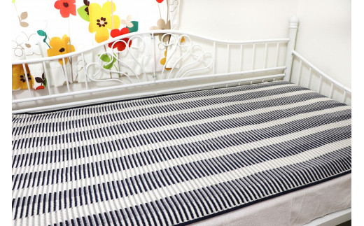 マイクロアクリル起毛シーツ シングルサイズ（ネイビー）