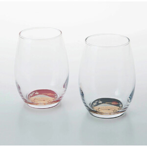みよし漆器本舗 紀州塗り ぬりもん de Verre ダルマグラス 蒔絵 富士山 ペアセット 200ml