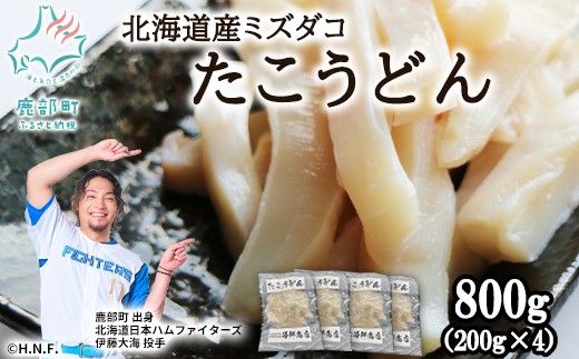 【北海道産】たこうどん 800g（200g×4パック）小分け おつまみ 刺身