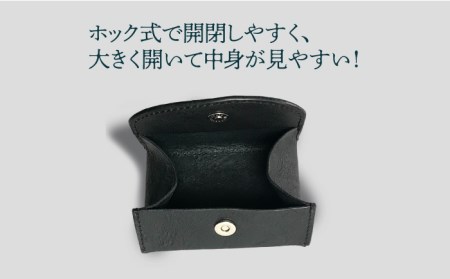 牛革 カード入れ付きコインケースEBG009]  ハンドメイド 小銭入れ 多機能 革小物