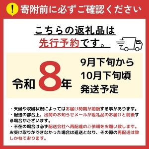 【2026年先行予約】シャインマスカット 2房  (約1.3kg）（2026年9月下旬頃より発送予定）