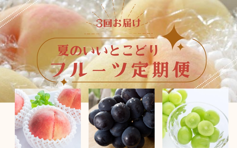 
【3か月定期便】夏のいいとこどりフルーツ定期便♪桃・ピオーネ・シャインマスカット【tkb360】
