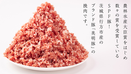 美明豚 挽肉 3kg【茨城県共通返礼品 行方市】 豚肉 国産 銘柄 グルメ 茨城県 料理[CV002sa]