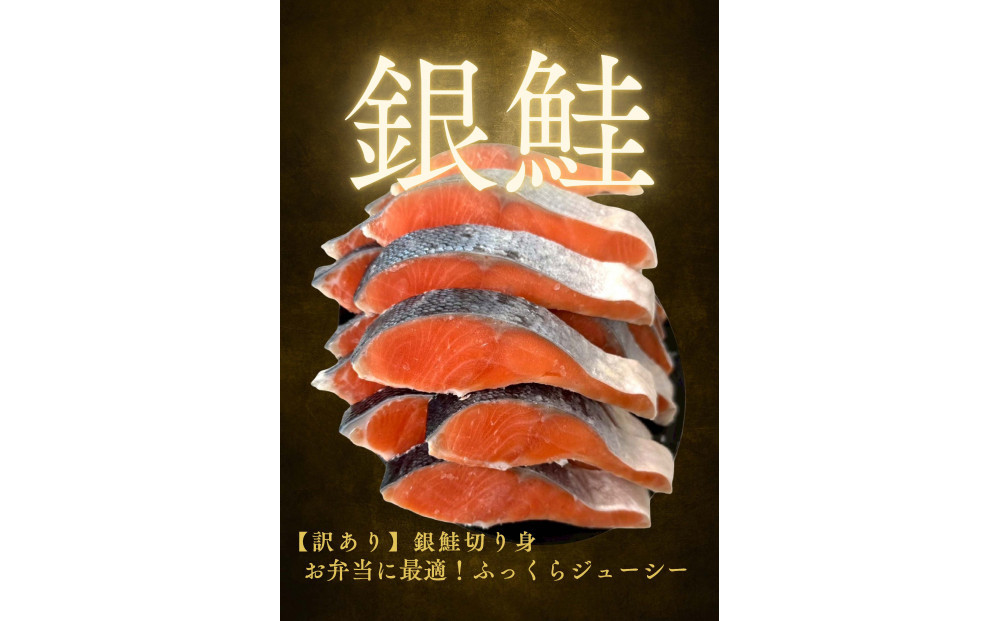 【訳あり】銀鮭切り身  味付け ご家庭用・お弁当に最適！ふっくらジューシー 1Kg