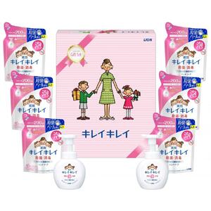 キレイキレイギフトセット E  ( 薬用泡ハンドソープ 250ml × 2 & 詰替 200ml × 6 ）| ソープ