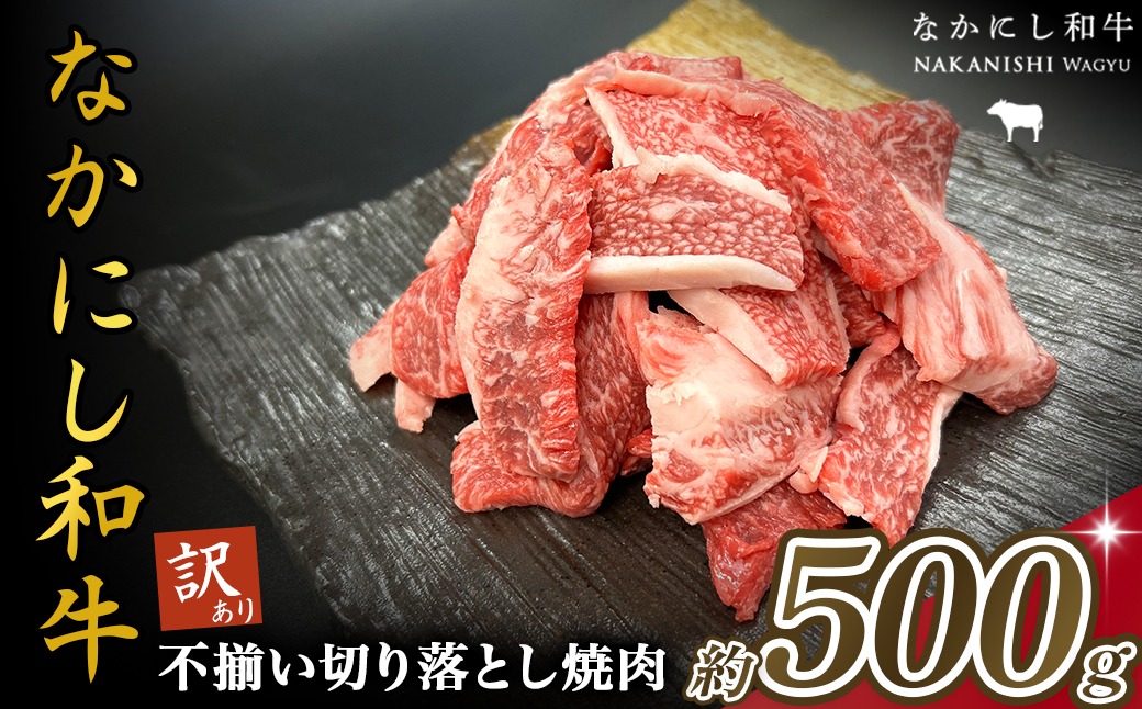 宮崎県西ノ原牧場・なかにし和牛訳あり不揃い切り落とし焼肉 500g（国産 牛肉 肉 宮崎牛 黒毛和牛 お肉 切り落とし なかにし和牛 焼肉 人気 訳あり 不揃い ）