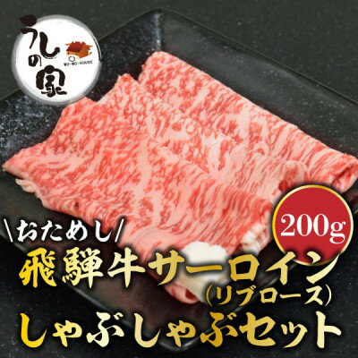 【ふるさと納税】うしの家特製お試し飛騨牛しゃぶしゃぶセット　200g【配送不可地域：離島】【1364560】