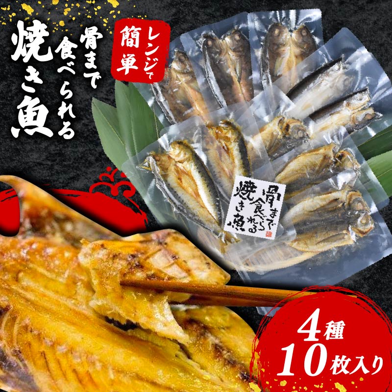 焼き魚 10枚 セット 簡単 レンジ 調理 骨まで まるごと 食べられる 【テレビ朝日など！多数のメディアで放送！】 あじ ほっけ かます いわし 常温 保存 非常食 そのまま食べられる 備蓄