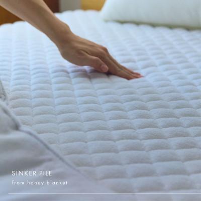 ふるさと納税 泉大津市 【シンカーパイルキルト敷きパッド シングルサイズ ブルーグレー】100×205cm 泉大津市産 |  | 01