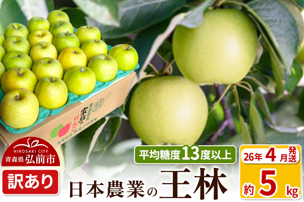 【26年4月発送】りんご 平均糖度13度以上！ 王林 約5kg 訳あり CA貯蔵 クール便 青森 果物 フルーツ 林檎 リンゴ くだもの 不揃い 規格外