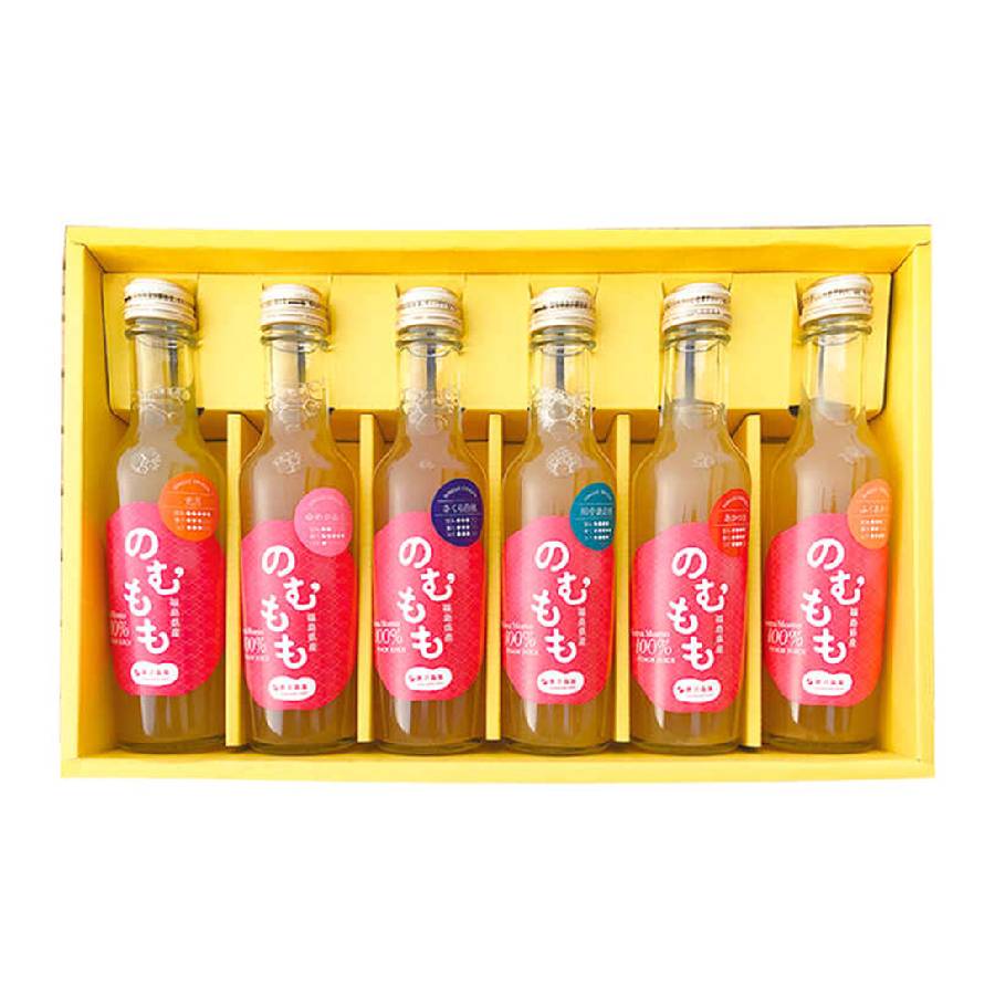＜菱沼農園＞桃名人が作った濃厚100％ジュース『のむもも』6本セット(M0064)