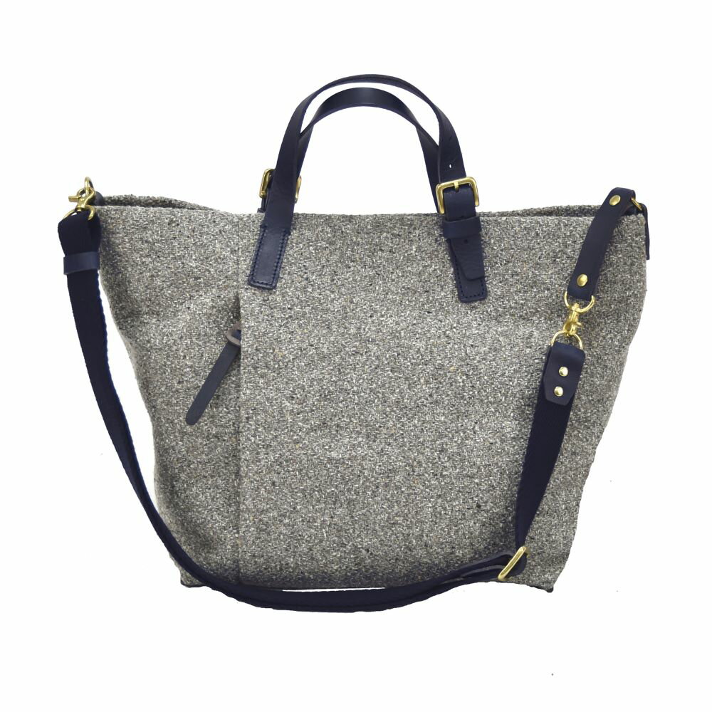 【ふるさと納税】豊岡鞄 THYMEBUCKS CALDO トートM（Lグレー×ネイビー）/ タイムバックス カルド トートバッグ ショルダーベルト付き レディース メンズ バッグ