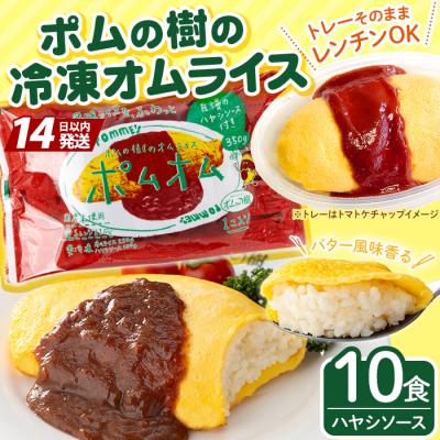 ふるさと納税 霧島市 ポムの樹のオムライス10食(ハヤシソース)【ポムフード】K-197-A
