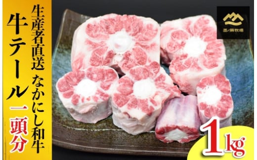 【生産者直送】なかにし和牛テール１頭分 1kg程度（黒毛和牛 牛肉 お肉 テール 和牛）