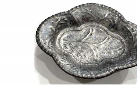 A30-475 有田焼 陶悦窯 銀塗小皿セット 24to3 西富陶磁器