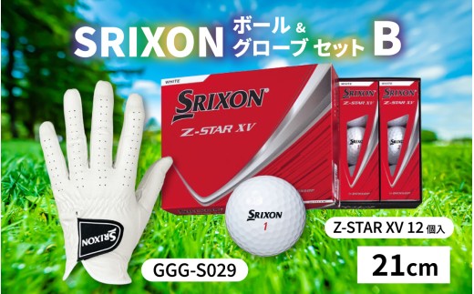 【選べるサイズ】SRIXON ボール グローブ セットB 左手用【21cm】