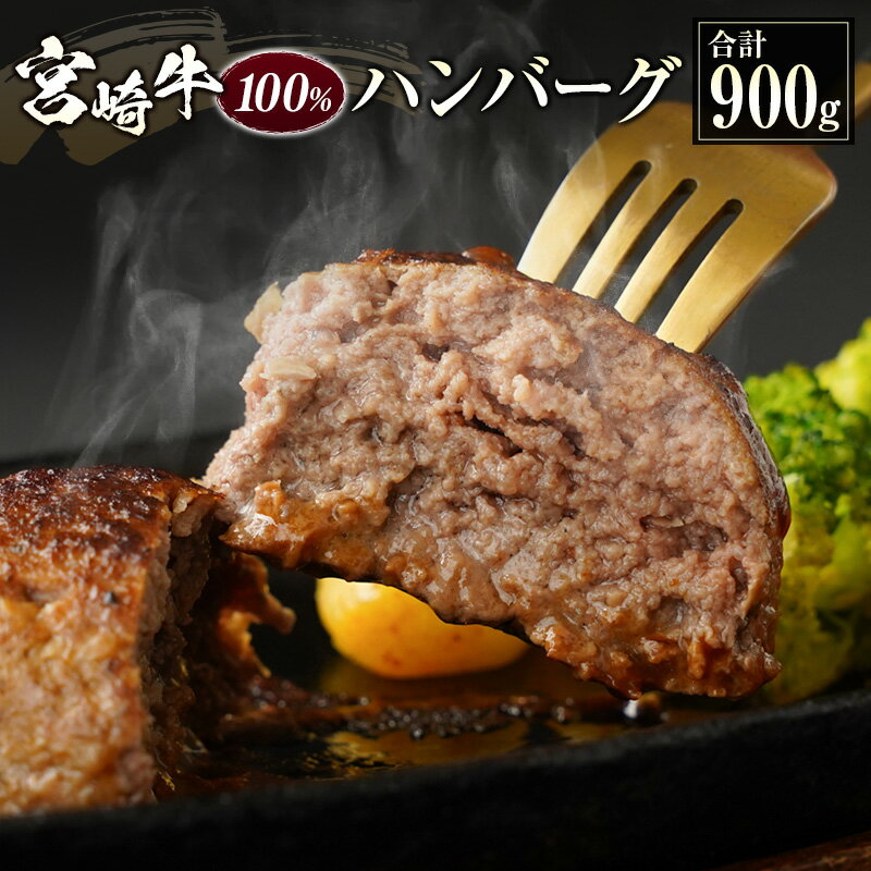 【ふるさと納税】宮崎牛100%ハンバーグ 合計900g(150g×6個) 個包装