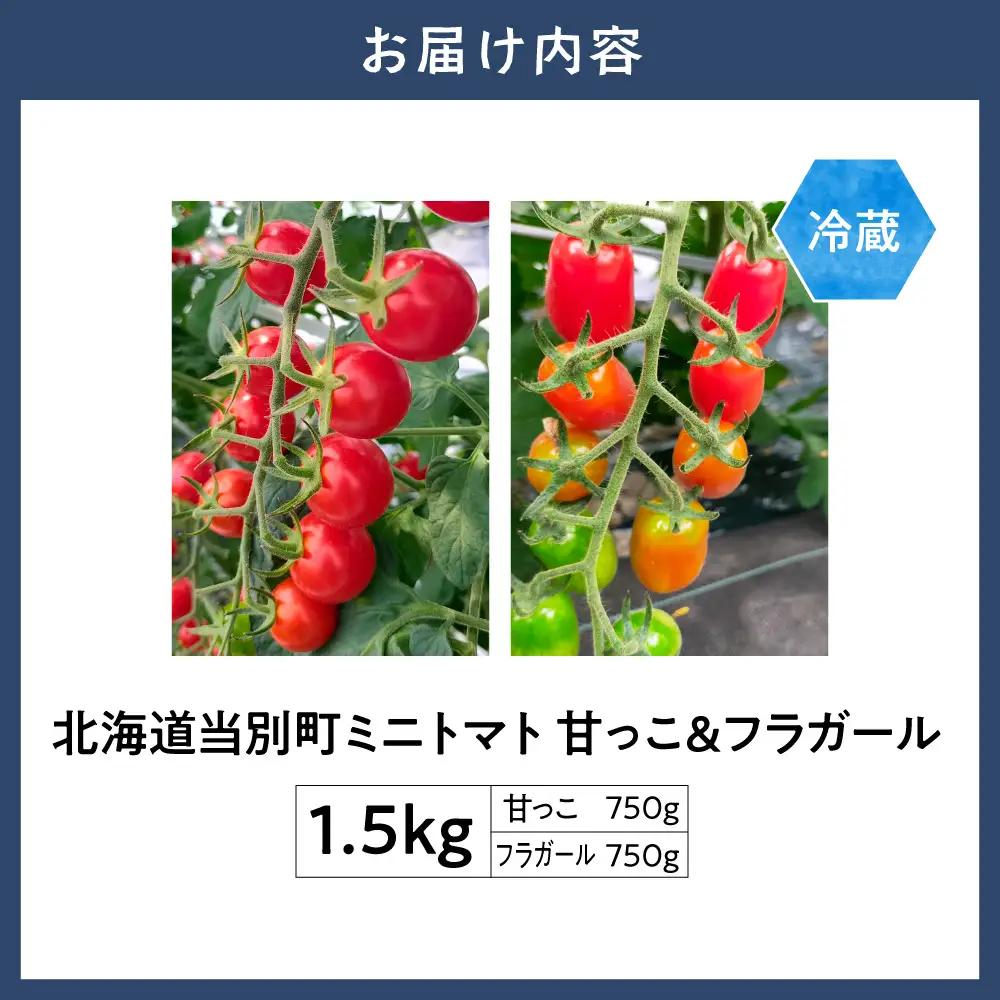北海道当別町産化学農薬不使用ミニトマト 甘っこ750g＋フラガール750g | 北海道産 トマト 野菜 大容量 北海道 当別町