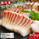 【ふるさと納税】＜宇和海産「超冷薫」冷凍ぶり ロイン 5kg（5～10パック入り）＞ ブリ 鰤 魚介類 さかな 新鮮 水産物 お刺身 さしみ 煮物 照り焼き 骨なし 血抜き 個包装 切り身 パーティー キャンプ お祝い 内祝い ダイニチ 愛媛県 西予市【冷凍】『1か月以内に順次出荷』