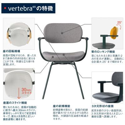 ふるさと納税 近江八幡市 イトーキ『バーテブラ03』4本脚 スチール脚 フレーム:ダークグリーン CD張地:グレーC |  | 03