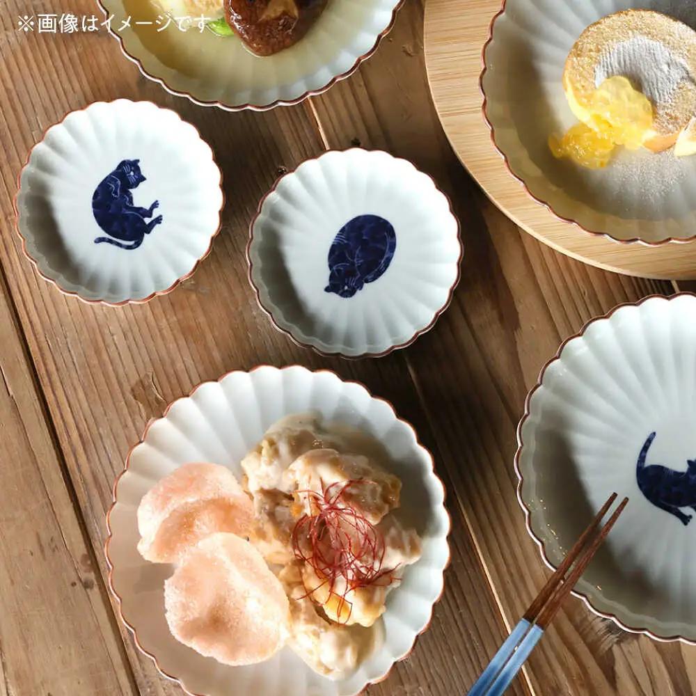 【波佐見焼】呉須猫 取皿 〈三日月〉2点セット 食器【西海陶器】[OA484]
