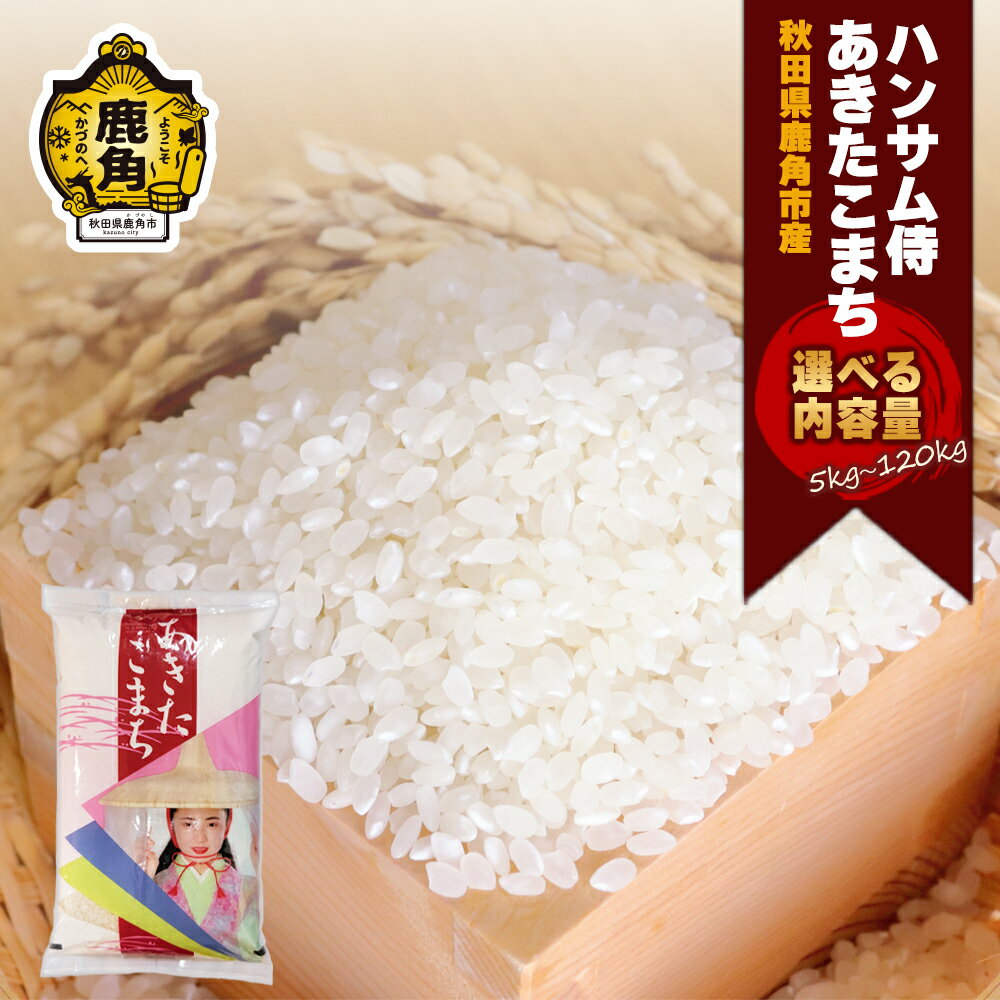 【ふるさと納税】《 先行予約 》 米 令和7年産 秋田県鹿角産 あきたこまち 5kg ～ 120kg 産地直送 単品 定期便 5kg 10kg 米 お米 白米 精米 県産米 国産米 秋田県 あきた 鹿角市 鹿角 送料無料 【ハンサム侍】