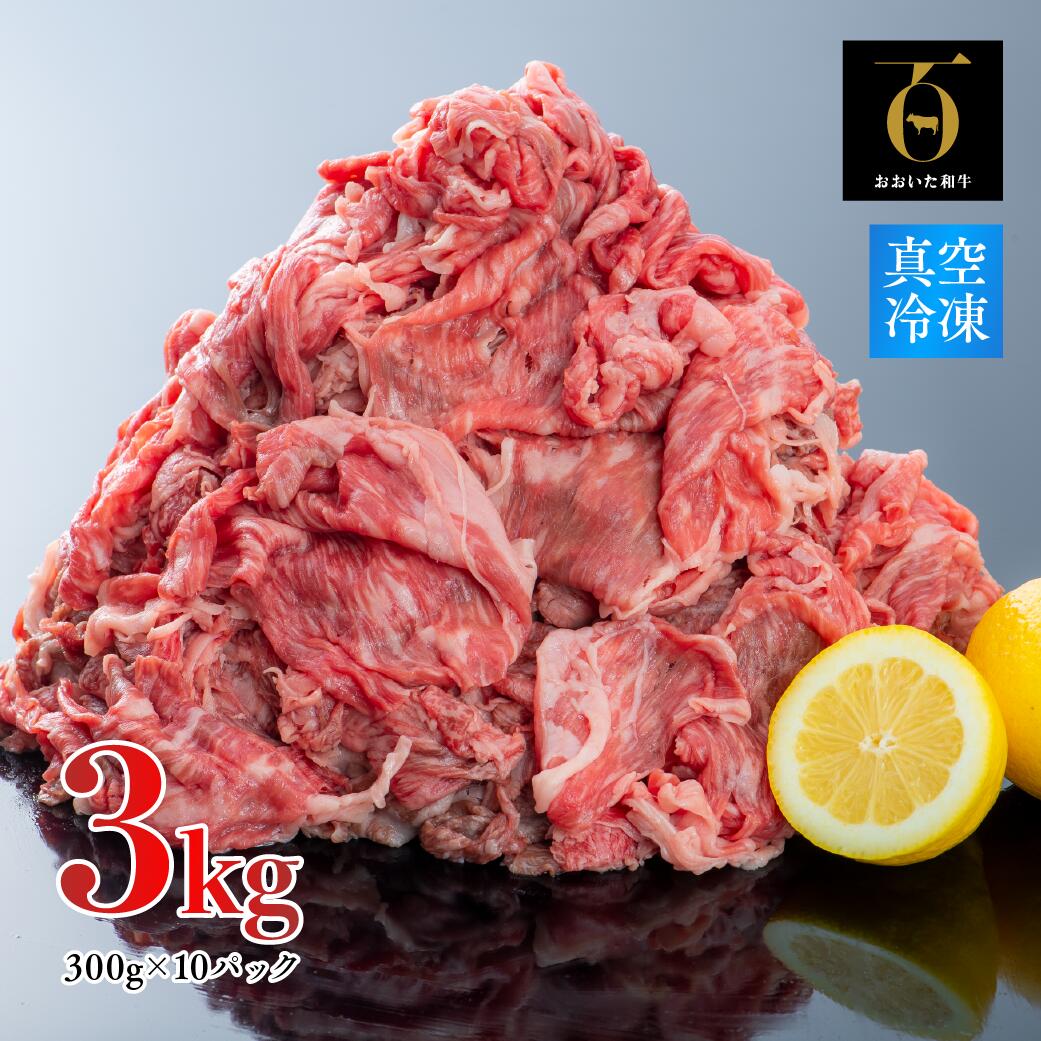 【ふるさと納税】牛肉 切り落とし A4 A5 小分け 黒毛和牛 300g×10パック (3kg) 真空パック 片桐さんの おおいた和牛 すき焼き 大好評 国産 牛 送料無料 冷凍