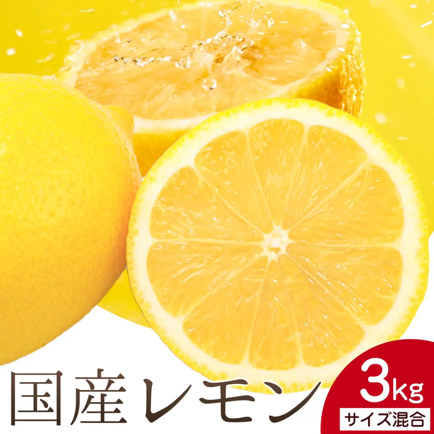 国産レモン サイズ混合 3kg エイワ商店 檸檬 レモン