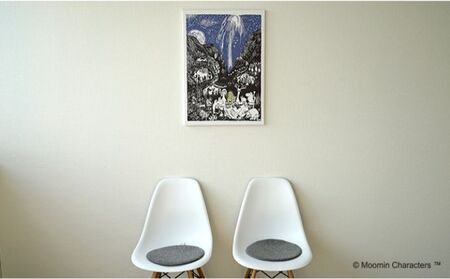 MOOMIN(ムーミン) ファブリックフレーム Mサイズ(森のパーティ) キャラクター インテリア 絵画 HNNA021