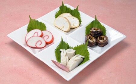 【352047000214】蒲鉾詰合せ　Fセット（焼き抜き蒲鉾「萩の恵」・ごぼう巻・志田巻・朱巻詰合せ）