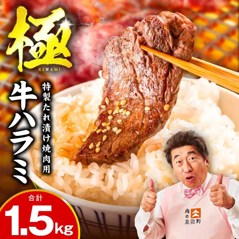 【氷温熟成×特製ダレ】牛肉 ハラミ 1.5kg（300×5）牛肉 焼肉 焼くだけ はらみ 小分け BBQ やきにく 肉厚 人気 訳あり