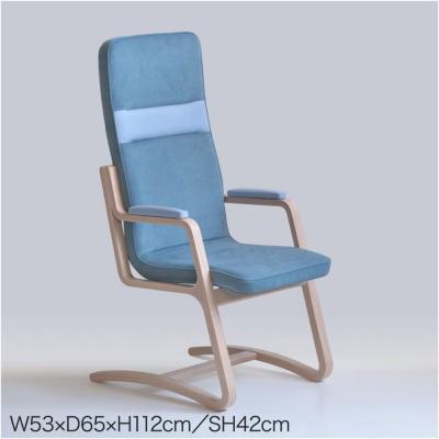 ふるさと納税 秋田市 Converge Hi ブルー コンバージュ ハイバックチェア|15_hws-030201 |  | 02