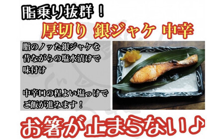 【中辛】【毎月12ヶ月 定期便】厚切り銀鮭 半身1枚 約10枚切【鮭 塩鮭 サケ 焼き魚 魚 おつまみ 惣菜 海鮮 珍味 お取り寄せ 御中元 お中元 お歳暮 父の日 母の日 贈り物 日本酒 焼酎】