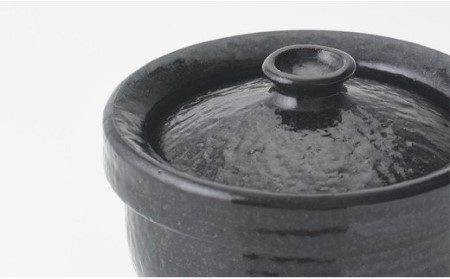 土鍋で炊くと米が甘くなる 「濃黒3合釜鍋 雑穀ご飯鍋」 ARITA PLUS 土鍋 ご飯 3合 黒 ze001