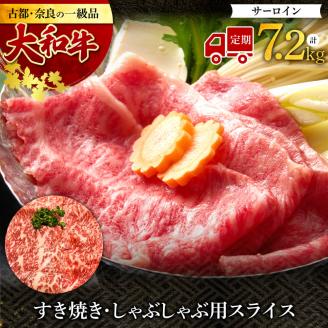 B-22 【定期便】大和牛サーロイン すき焼き・しゃぶしゃぶ用スライス 1.2kg×6回（2ヶ月に1回発送）