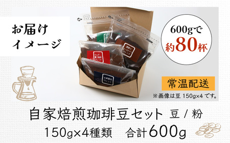 【粉タイプ】贅沢セット！自家焙煎珈琲豆150g×4種類（計600g） ／ コーヒー 人気 専門店 本格的 スペシャリティー珈琲 有名店 美味しいコーヒー ミル おすすめ 香り アイスコーヒー 田谷珈琲