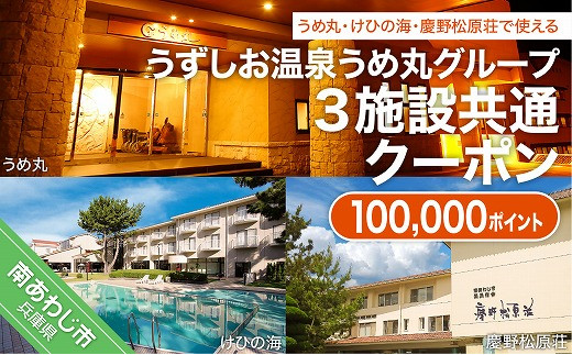 
【うずしお温泉うめ丸グループ】3施設共通クーポン　100,000P
