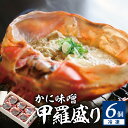 【ふるさと納税】かにみそ甲羅 6個入り 送料無料 蟹味噌 カニ味噌 甲羅盛り かにみそ 保存料無添加 紅ズワイガニ カニ 香住ガニ むき身 香住蟹 甲羅盛 蟹味噌 ベニズワイガニ 家飲み ギフト おつまみ 寿司ネタ 小分け 日本海フーズ 冷凍 07-11