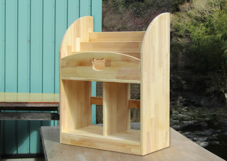 手作り木製 ちょっとスリムな絵本棚 幅60cm 099H3549_イメージ5