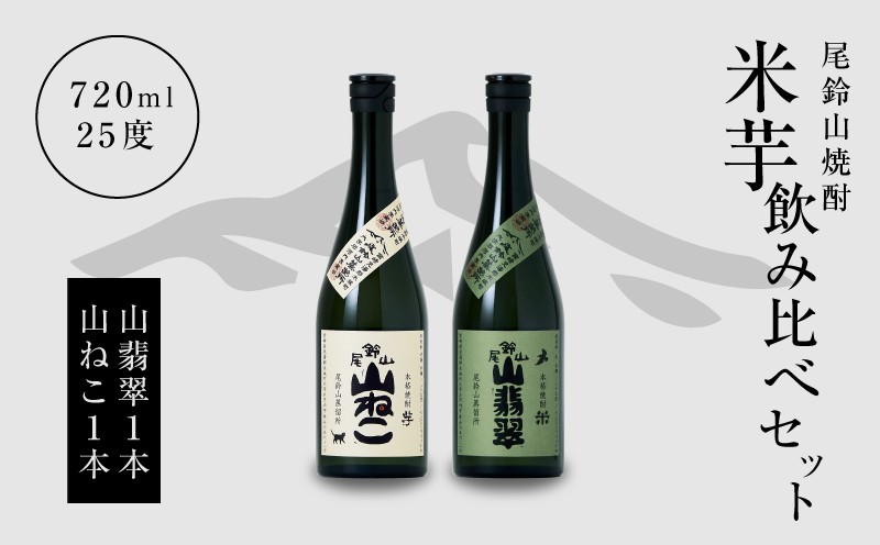 
            焼酎尾鈴山（山ねこ1本・山翡翠1本）720ml  K08_0011_3
          