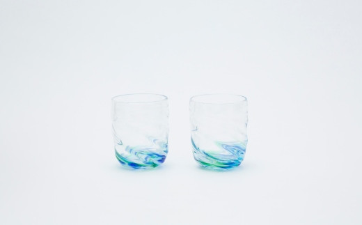 
                  【副島硝子工業】肥前びーどろ／モールコバルトグリーンカップ2客セット
                