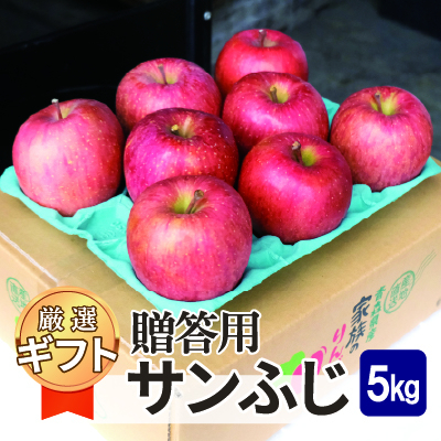 
            ＜26年1月出荷予定＞平均糖度13度以上! サンふじ 約5kg 贈答【1612814】
          