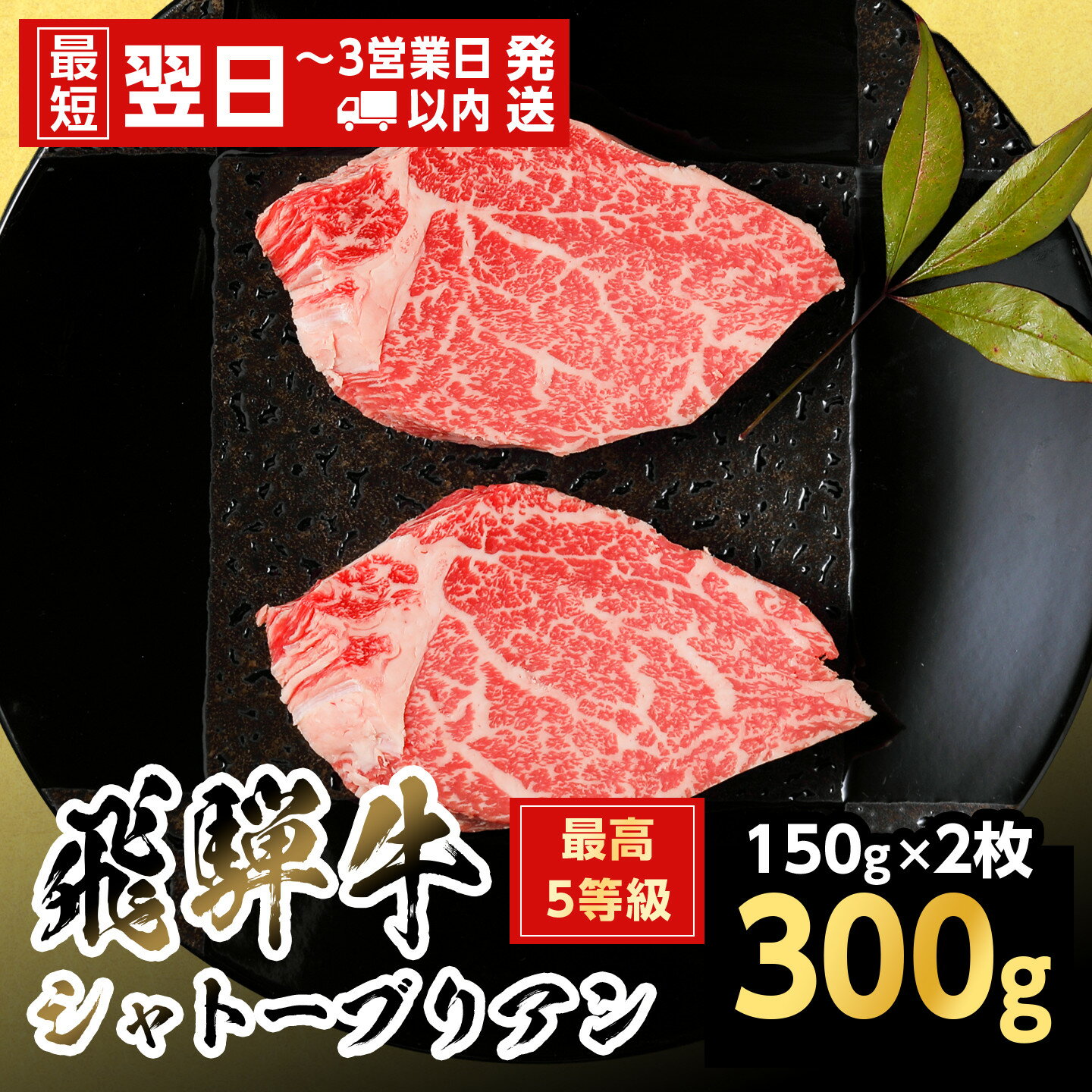 【ふるさと納税】【最短翌日発送】飛騨牛 最高5等級シャトーブリアンステーキ 300g 150g×2枚 岐阜県産 黒毛和牛 シャトーブリアン ステーキ 霜降り 牛肉 牛 国産 お取り寄せ ごちそう 自宅用 和牛 5等級 最高5等級 最短発送 養老ミート